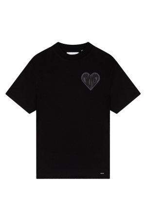 Croyez Homme Croyez Homme puffed heart t-shirt cr1-ss25-39 Print T-shirts 900 black