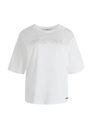 Moscow Moscow 47-04-spray T-shirt Korte mouw 301-1b offwhite-white base kit print