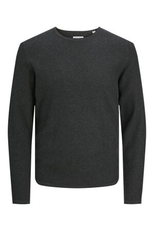 Jack & Jones Jack & Jones jjecooper knit crew neck noos Trui dark grey melange
