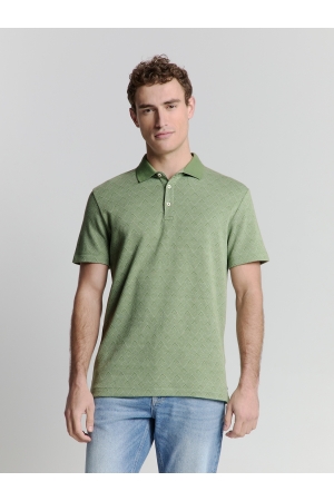 No- Excess No- Excess polo 2 coloured jacquard Poloshirts 050 green