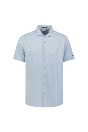 No- Excess No- Excess shirt short sleeve jersey melange stretch Overhemd 130 cloud