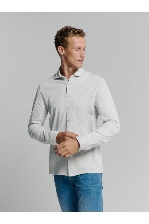 No- Excess No- Excess shirt jersey melange stretch Overhemd 017 chalk