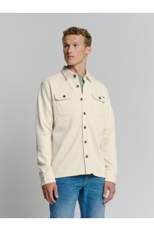 No- Excess No- Excess overshirt button closure sweat Overshirt 017 chalk