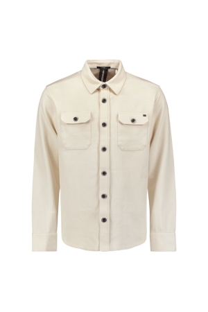 No- Excess No- Excess overshirt button closure sweat Overshirt 017 chalk