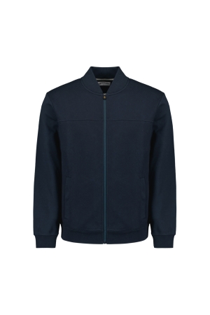 No- Excess No- Excess sweater full zipper jacquard mix bomber Trui 096 deep blue