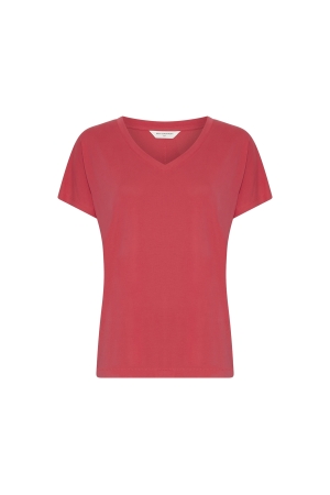 MSCH Copenhagen MSCH Copenhagen mschfenya modal v neck tee T-shirt Korte mouw rose red