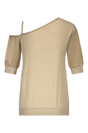 ZIP73 ZIP73 top one shoulder z25/109/02/710 T-shirt Korte mouw 710 gold