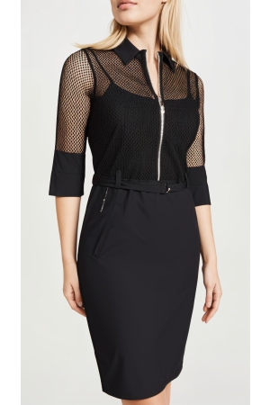 ZIP73 ZIP73 dress zipper mesh z25/128/02/001 Jurk 001 black