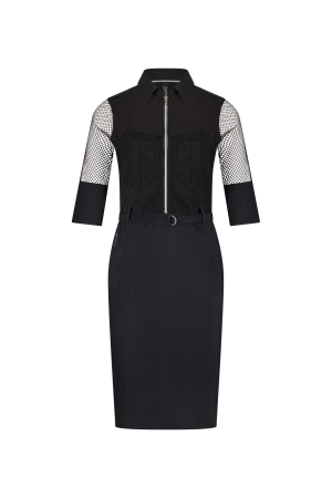 ZIP73 ZIP73 dress zipper mesh z25/128/02/001 Jurk 001 black