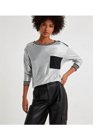 ZIP73 ZIP73 sweater z25/222/01/040 Sweater 040 silver