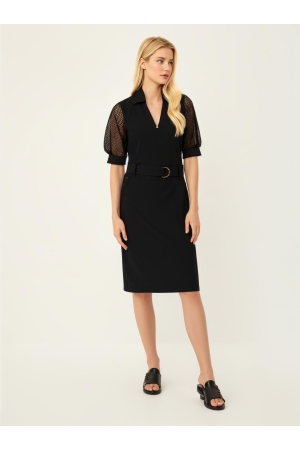 ZIP73 ZIP73 dress mesh z25/830/01/001 Jurk 001 black