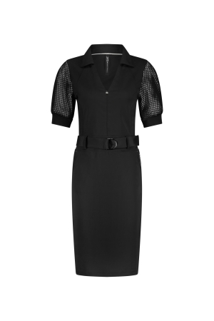 ZIP73 ZIP73 dress mesh z25/830/01/001 Jurk 001 black