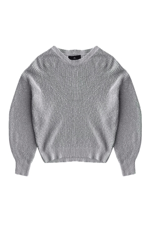 WithBlack WithBlack wblangel ls o-neck pullover Trui mineral gray