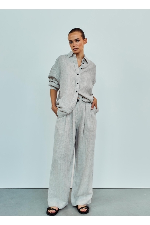 WithBlack WithBlack wblwillow wide  pants Broek birch stripe