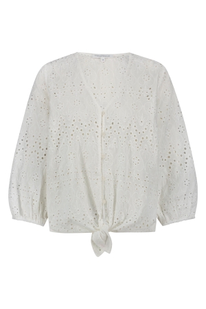 Tramontana Tramontana brodery blouse c07-16-301 Blouse 001100 offwhite