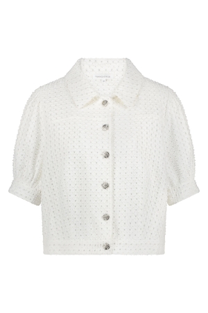 Tramontana Tramontana lurex denim jacket c31-16-801 Spijkerjasjes 001100 offwhite