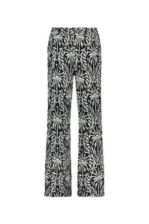 Tramontana Tramontana trousers black and white paradise k04-16-102 Broek 009998 printblacks