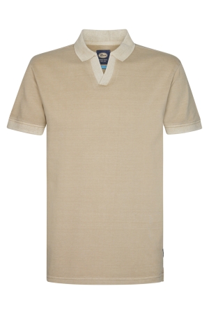 Petrol Petrol men polo short sleeve m-1050-pol910 Poloshirts 7130 light tan