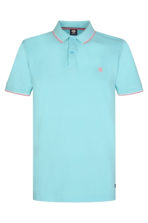 Petrol Petrol men polo short sleeve m-ros-pol003 Poloshirts 5180 aqua