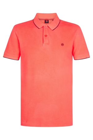 Petrol Petrol men polo short sleeve m-ros-pol003 Poloshirts 3099 fiery coral
