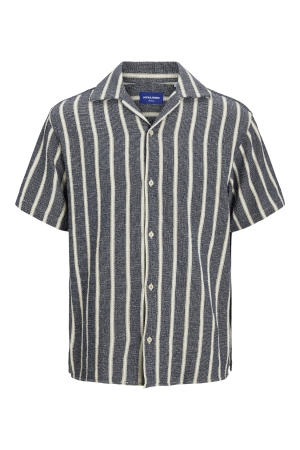 Jack & Jones Jack & Jones jorcoba stripe resort shirt ss sn Overhemd ocean cavern