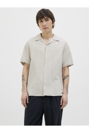 Jack & Jones Jack & Jones jprccmontana dobby resort s/s shirt sn Overhemd silver lining