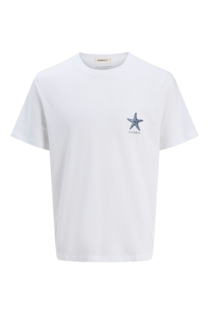 Jack & Jones Jack & Jones jorcanggu illu tee ss crew neck Print T-shirts bright white
