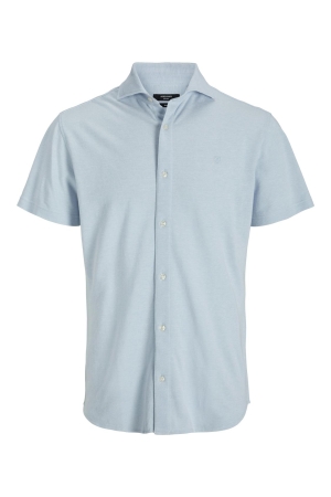 Jack & Jones Jack & Jones jprblalance pique s/s shirt smu Overhemd chambray blue
