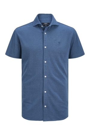 Jack & Jones Jack & Jones jprblalance pique s/s shirt smu Overhemd twilight blue