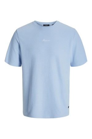 Jack & Jones Jack & Jones jprblafranco ss tee crew neck ln Print T-shirts chambray blue