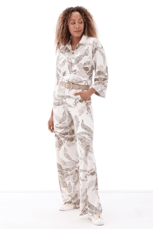 K-Design K-Design broek met design & riem a211 Broek p978