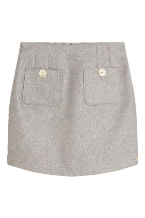 Josh V Josh V ellen fitted skirt with lurex jv-2412-0501 519 grey silver