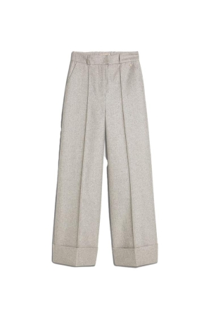 Josh V Josh V jagger wide leg trousers with lurex jv-2412-0604 Broek 519 grey silver