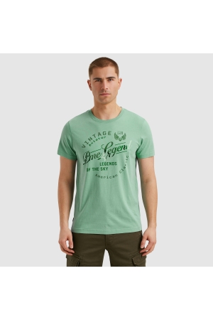 PME Legend PME Legend ptss2504596 single jersey package Print T-shirts 5149 cameo blue
