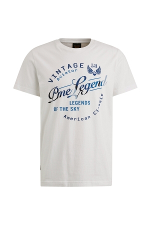 PME Legend PME Legend ptss2504596 single jersey package Print T-shirts 7003 bright white