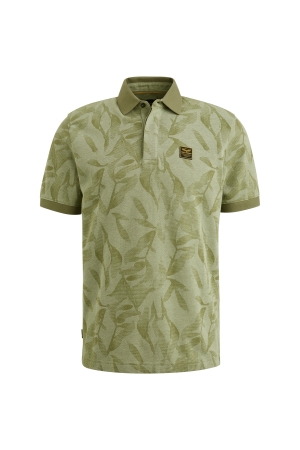 PME Legend PME Legend ppss2504851 two tone pique printed Poloshirts 6258 quiet green