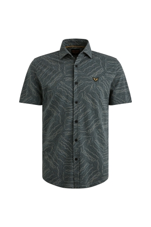PME Legend PME Legend psis2505229 jersey pique print drizzle Overhemd 9076 dark slate