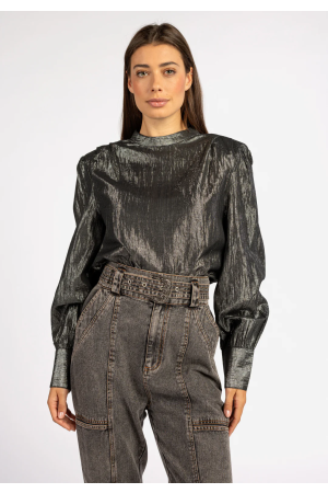 Aaiko Aaiko bobbi co 320 T-shirt Lange mouw 193901 dark grey