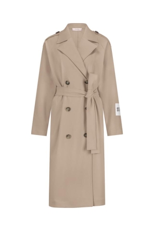 Studio Anneloes Studio Anneloes laurine bonded trenchcoat 12478 Zomerjassen 2200 latte