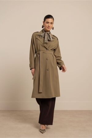 Studio Anneloes Studio Anneloes laurine bonded trenchcoat 12478 Zomerjassen 8000 earth