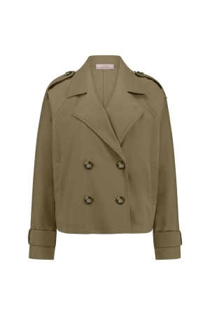 Studio Anneloes Studio Anneloes cato bonded trenchcoat 12480 Zomerjassen 8000 earth