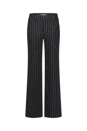 Studio Anneloes Studio Anneloes lexie pinstripe trousers 12445 Broek 9022 black/latte