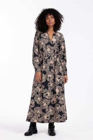 Studio Anneloes Studio Anneloes felice flower dress 12449 Jurk 9022 black/latte
