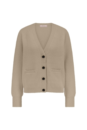 Studio Anneloes Studio Anneloes haya mink cardigan 12492 Vest 2200 latte
