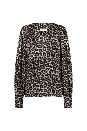 Studio Anneloes Studio Anneloes emmarie animal top 12434 T-shirt Lange mouw 9190 light grey/black