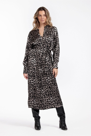 Studio Anneloes Studio Anneloes fine animal dress 12435 Jurk 9190 light grey/black