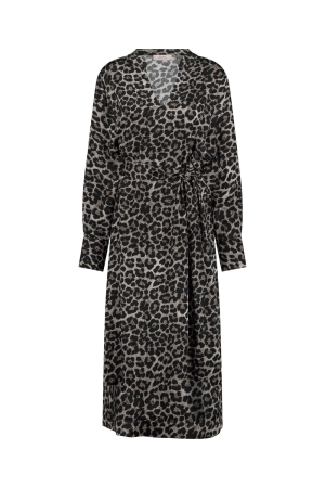 Studio Anneloes Studio Anneloes fine animal dress 12435 Jurk 9190 light grey/black