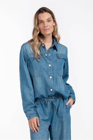 Studio Anneloes Studio Anneloes sterre denim blouse 12498 Blouse 6200 denim blue