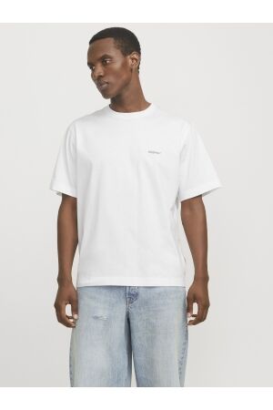 Jack & Jones Jack & Jones jorparos easter sketch tee ss crew n ln Print T-shirts bright white palms