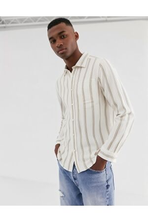 Jack & Jones Jack & Jones jprccregent dobby l/s shirt Overhemd greige comfort fit